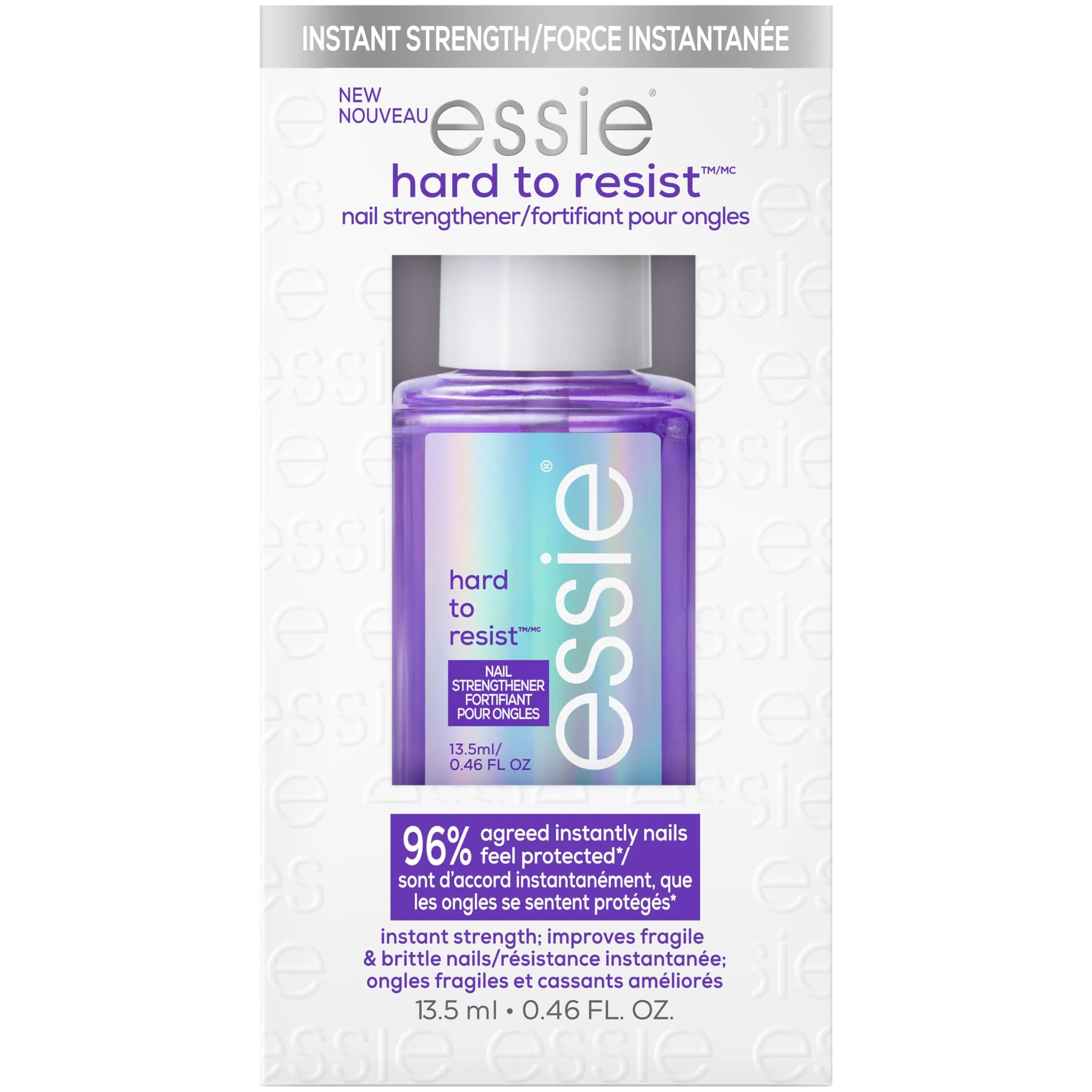 essie Hard To Resist Nail Strengthener Neutralize & Brighten 13.5ml (0.46 Fl Oz) | Vegan Formula for Brittle Nails — Hard To Resist- Neutralize & Brighten