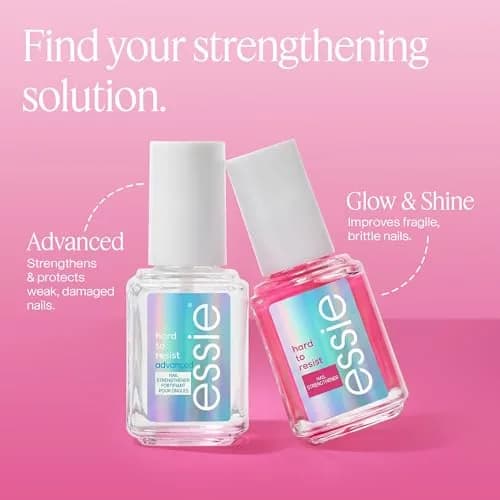 essie Hard To Resist Nail Strengthener Glow & Shine Pink Tint 13.5ml (0.46 fl oz) | Vegan Formula for Stronger, Less Brittle Nails thumbnail 8