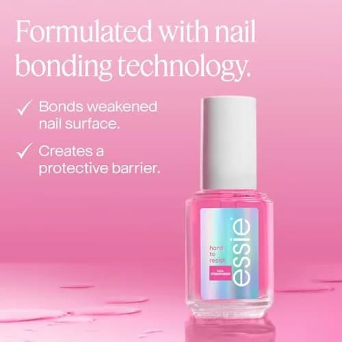 essie Hard To Resist Nail Strengthener Glow & Shine Pink Tint 13.5ml (0.46 fl oz) | Vegan Formula for Stronger, Less Brittle Nails thumbnail 3