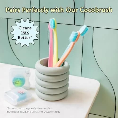 Cocofloss Expanding Woven Dental Floss by Cocolab, Orange Scent, 99 Foot (29.9m) | Dentist-Designed for Superior Plaque Removal thumbnail 5