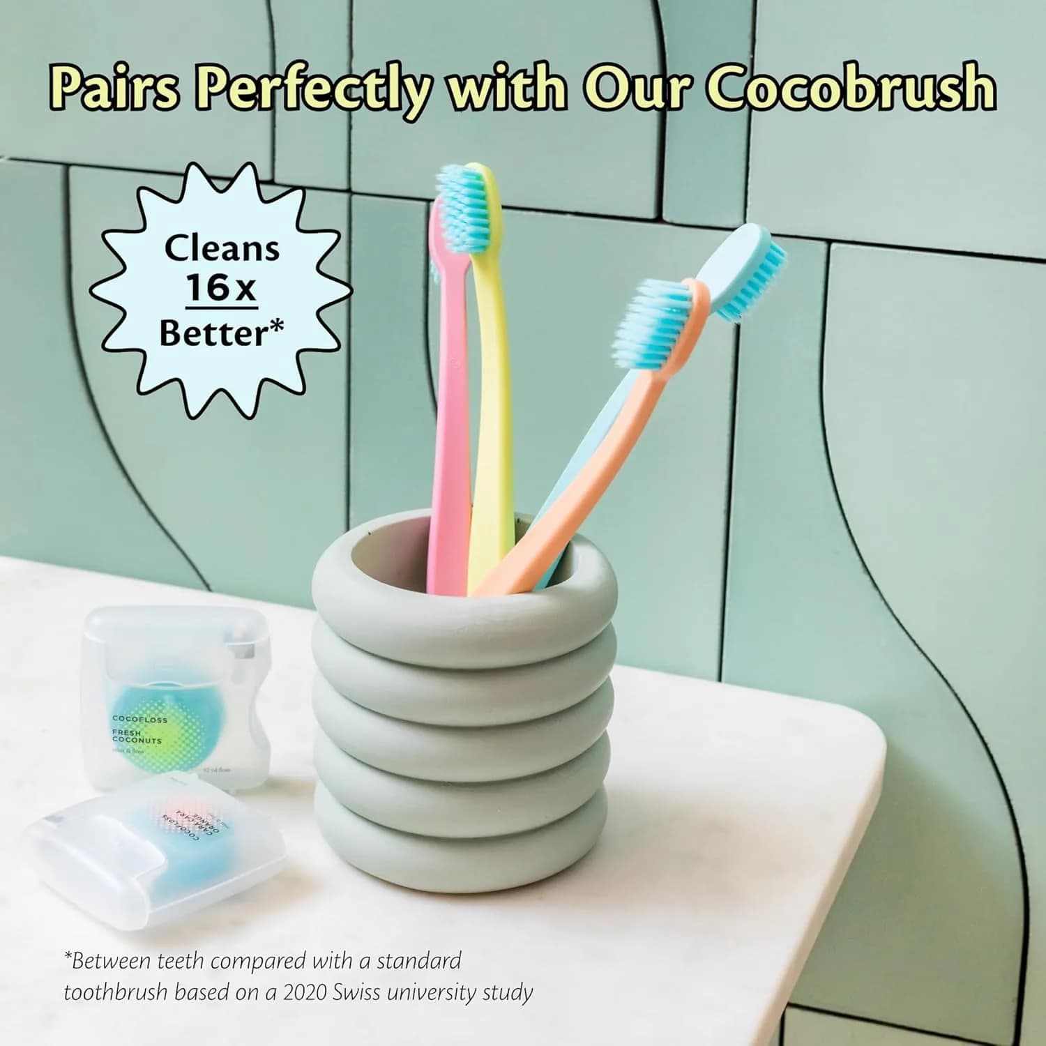 Cocolab Expanding Woven Dental Floss 1 Pack | Vegan Coconut Oil Infused Floss - view 5