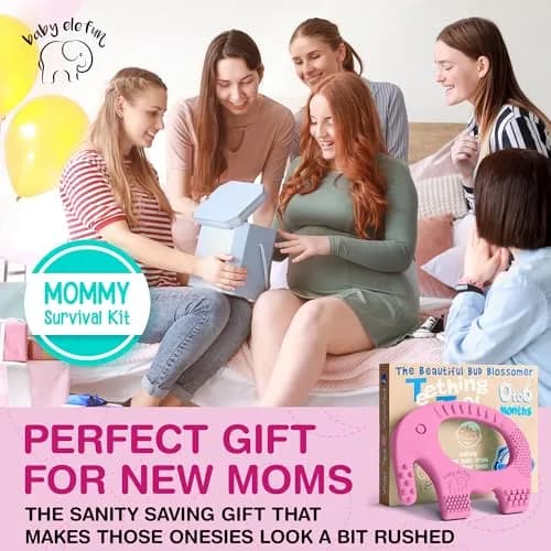 Baby Elefun Pink Elephant Teether Toy 1.2 oz (34 g) | Pediatric Dentist Designed thumbnail 5