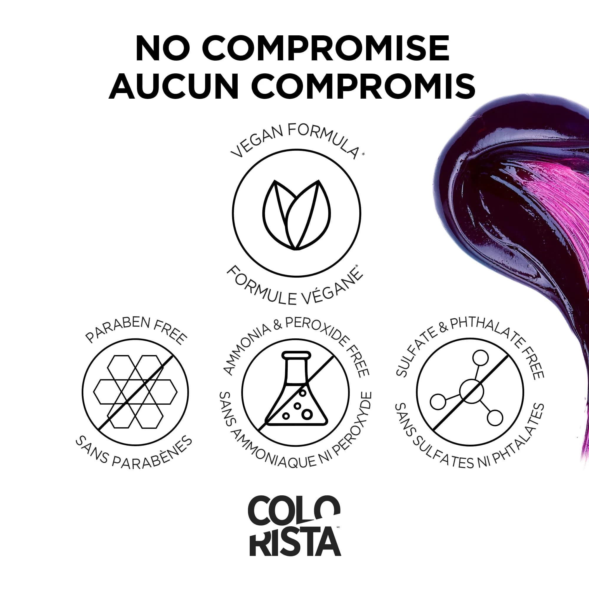L'Oreal Paris Colorista Metallic Semi Permanent Hair Color Mask, Metallic Orchid Purple 118ml (4 Fl Oz) | Ammonia-Free Vegan Formula - view 5