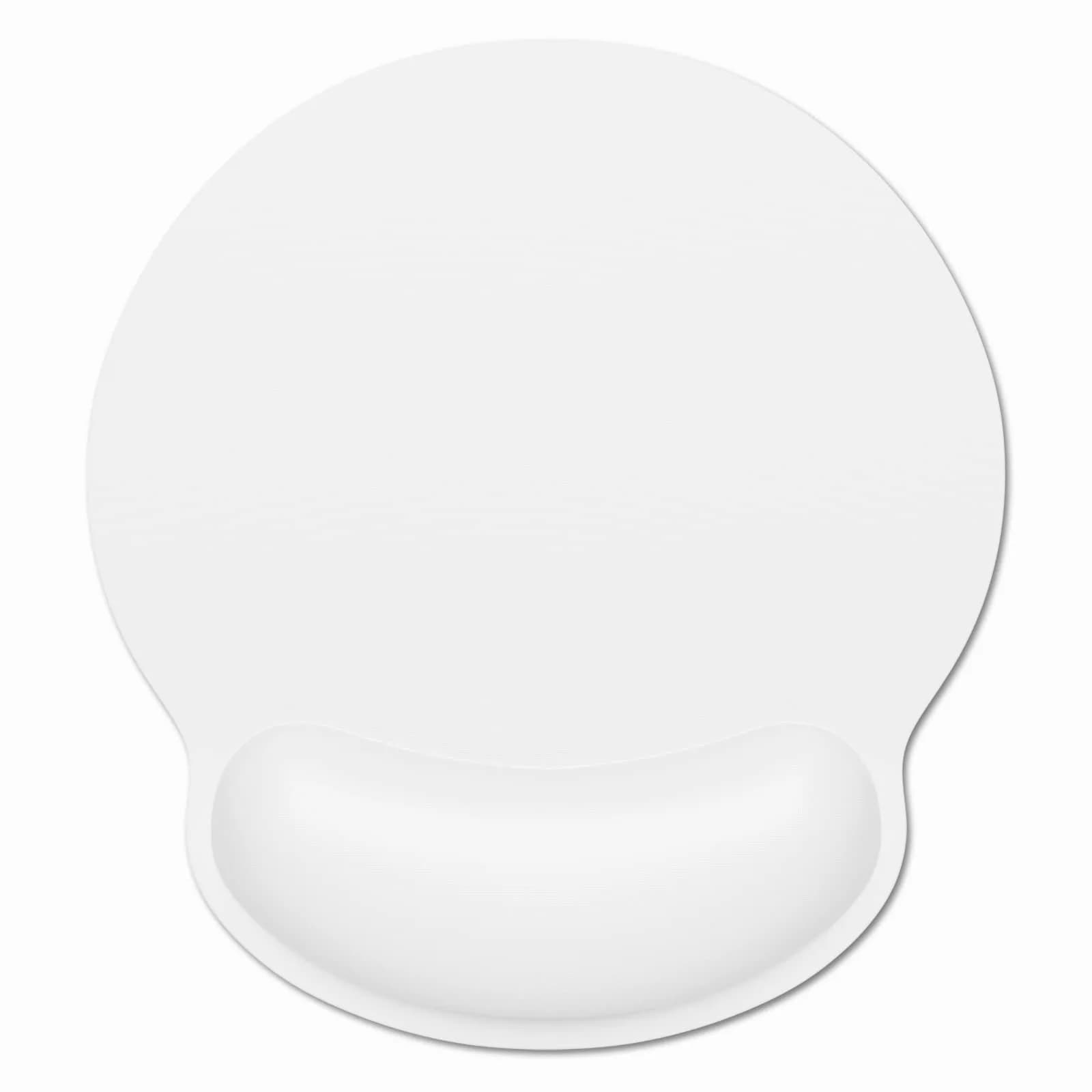 Dapesuom Ergonomic Mouse Pad with Wrist Support | Comfortable Memory Foam Wrist Rest for Pain Relief, Non-Slip Base, White