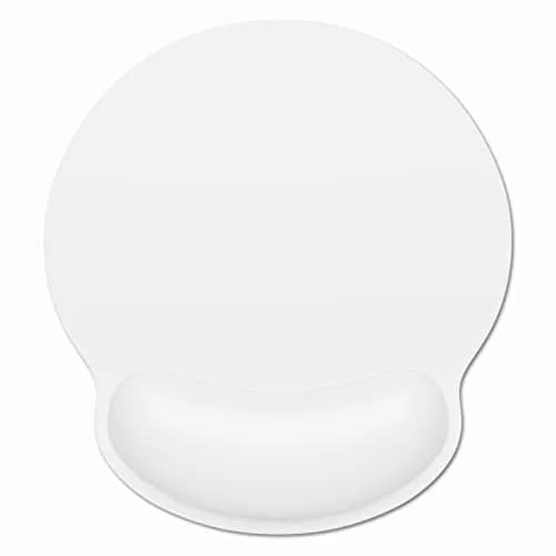 Dapesuom Ergonomic Mouse Pad with Wrist Support | Comfortable Memory Foam Wrist Rest for Pain Relief, Non-Slip Base, White thumbnail 1