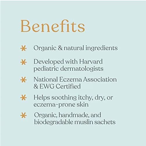 ELLAOLA Oatmeal Bath Soak for Babies & Kids - Fragrance-Free, 4 Bath Tea Soaks | Supports Dry, Itchy Skin thumbnail 2