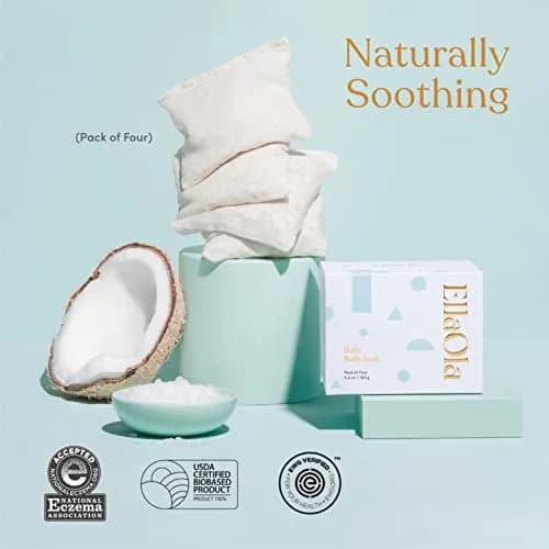 ELLAOLA Oatmeal Bath Soak for Babies & Kids - Fragrance-Free, 4 Bath Tea Soaks | Supports Dry, Itchy Skin thumbnail 3