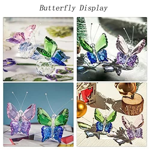 H&D HYALINE & DORA K9 Crystal Flying Butterfly Figurine Set 4.4cm (1.76in) | Handcrafted for Elegant Home Décor thumbnail 6