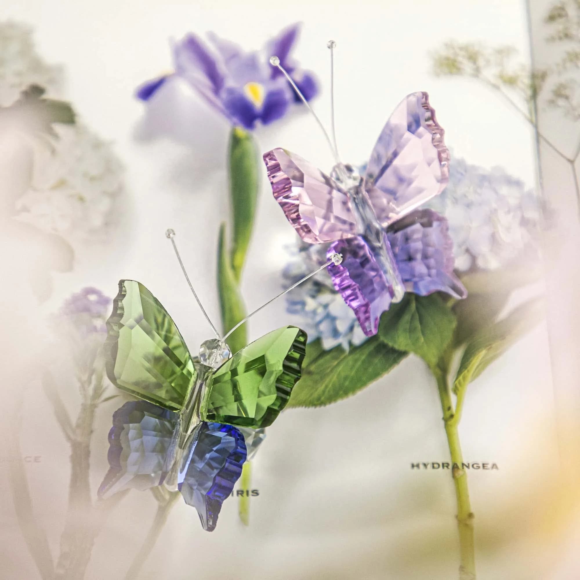 H&D HYALINE & DORA K9 Crystal Flying Butterfly Figurine Set 4.4cm (1.76in) | Handcrafted for Elegant Home Décor - view 7