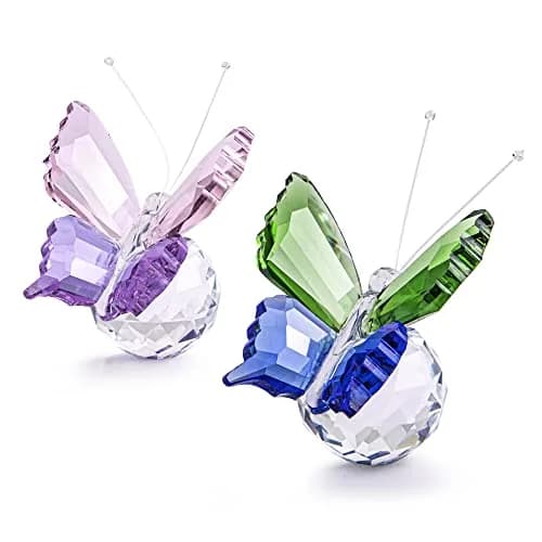 H&D HYALINE & DORA K9 Crystal Flying Butterfly Figurine Set 4.4cm (1.76in) | Handcrafted for Elegant Home Décor thumbnail 1