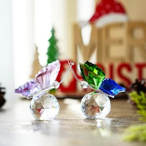 H&D HYALINE & DORA K9 Crystal Flying Butterfly Figurine Set 4.4cm (1.76in) | Handcrafted for Elegant Home Décor thumbnail 8