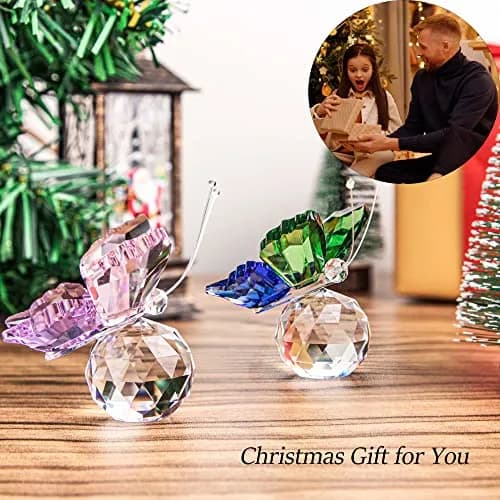 H&D HYALINE & DORA K9 Crystal Flying Butterfly Figurine Set 4.4cm (1.76in) | Handcrafted for Elegant Home Décor thumbnail 3