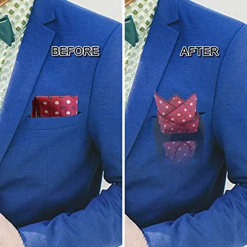 Luckyvestir Pocket Squares Holder 5 Pack | Keeps Pocket Squares in Place All Day thumbnail 2