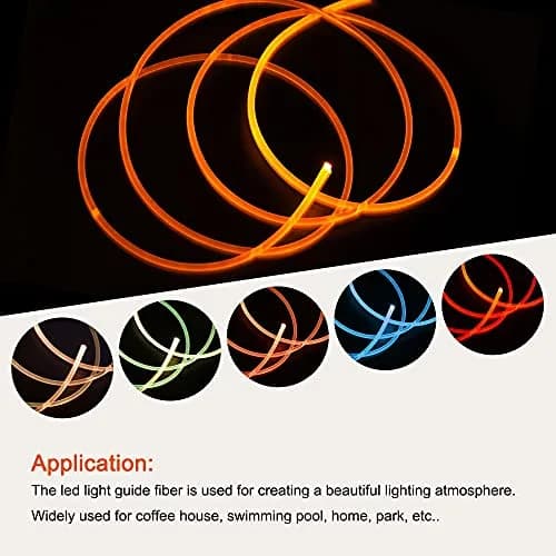 MECCANIXITY PMMA Side Glow Fiber Optic Cable 3mm 1M | Bright, Flexible Light Guide in Home & Hotel thumbnail 5
