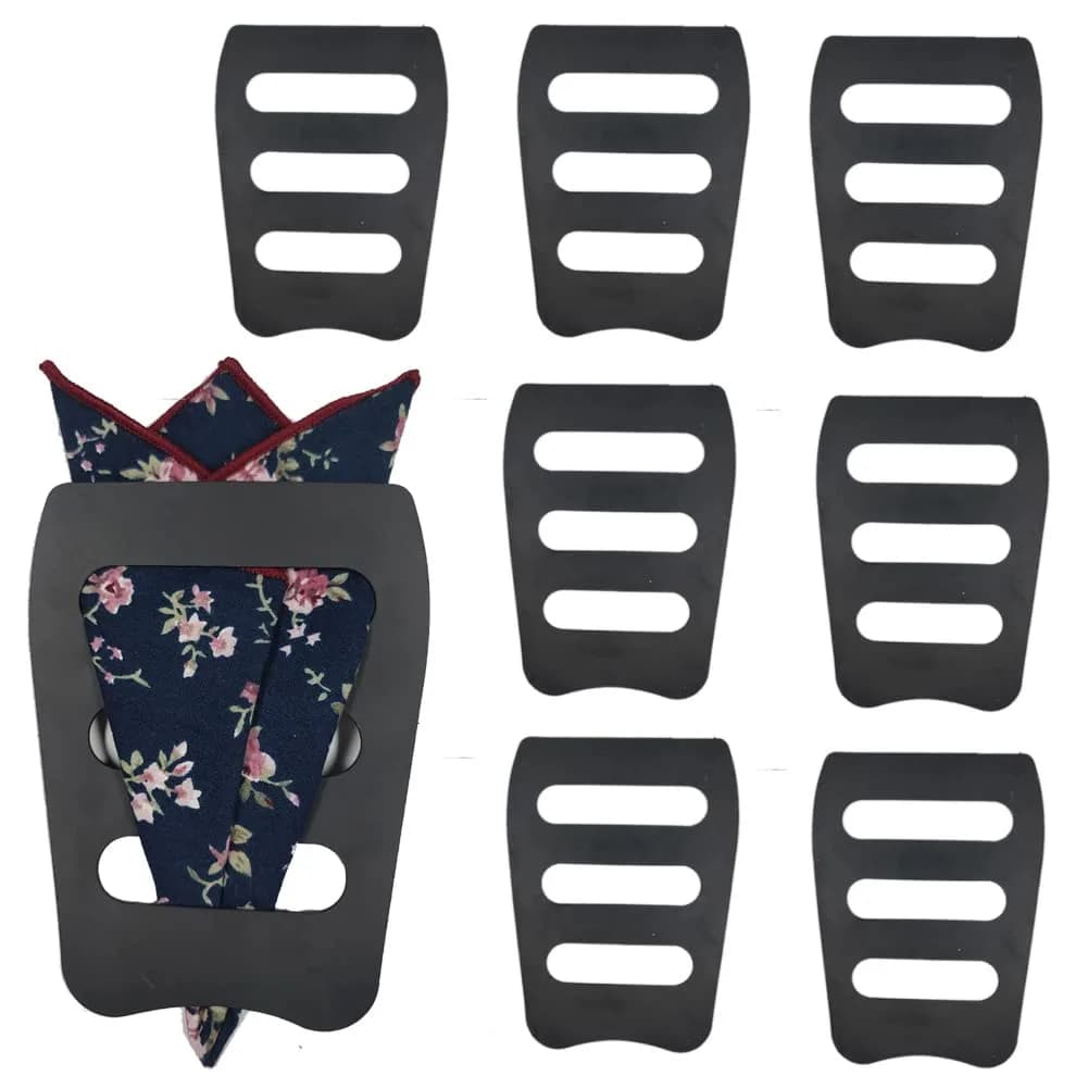 Luckyvestir Pocket Square Holder 8 Pack | Keeps Pocket Squares in Place All Day - main product image