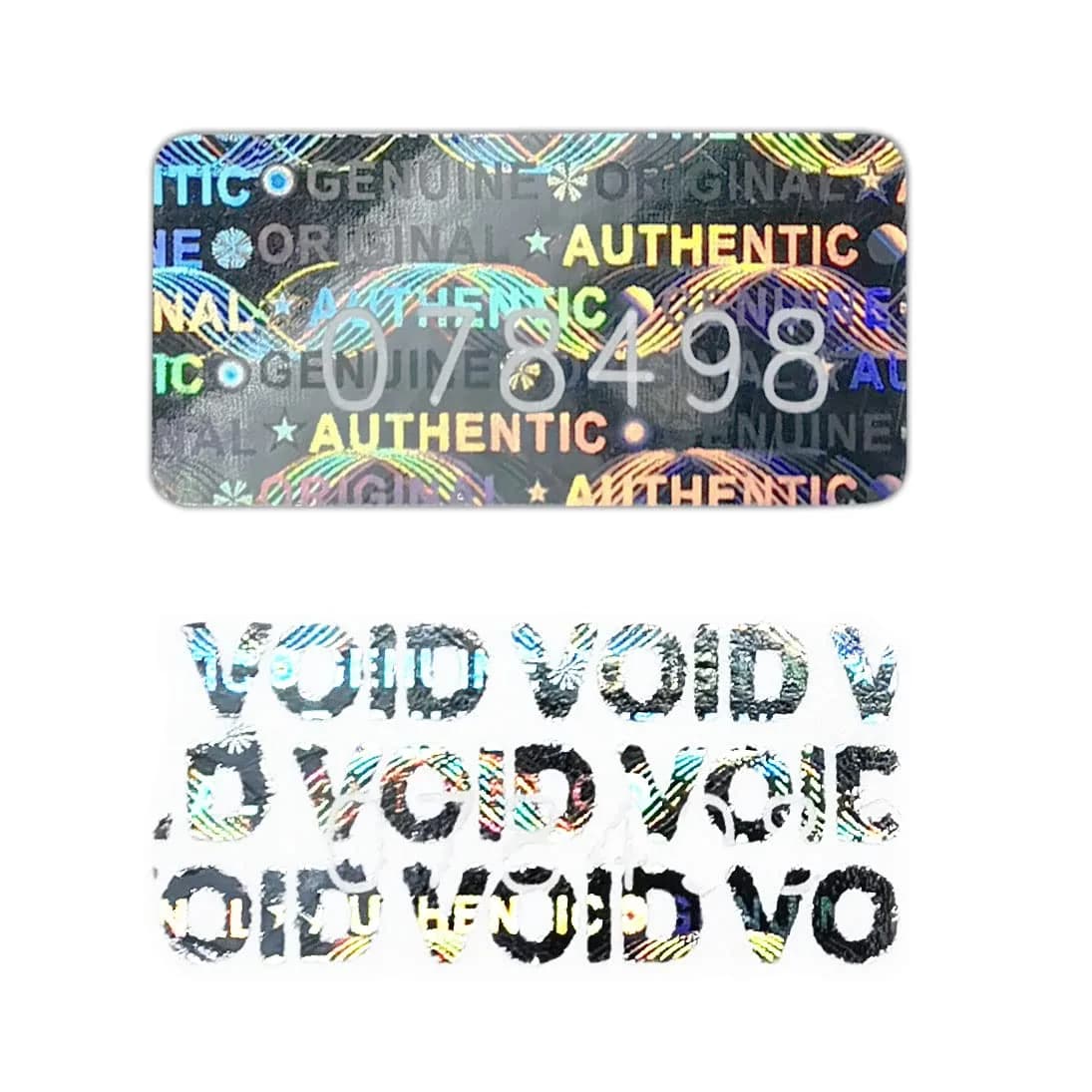 TLK&FBB Gold Hologram Tamper Proof Stickers - 180 Count (2cm x 1cm) with Sequential Serial Numbering - main product image