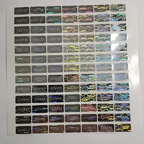 TLK&FBB Tamper Proof Stickers Hologram Labels 2cm x 1cm (0.8x0.4 inch) | Sequential Serial Numbering thumbnail 6