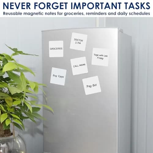Navy Penguin Dry Erase Magnets 24 Pack 4x4 in | Reusable Magnetic Notes for Whiteboard & Fridge thumbnail 2