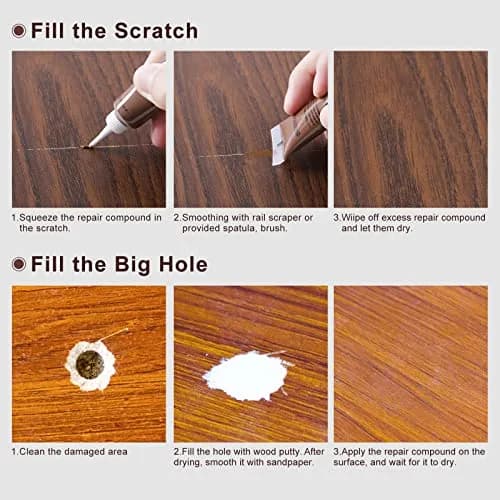 SEISSO Wood Furniture Repair Kit 17-Piece Set | Fix Scratches, Dents, and Cracks on Wood thumbnail 4