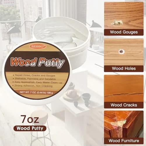 SEISSO Wood Furniture Repair Kit 17-Piece Set | Fix Scratches, Dents, and Cracks on Wood thumbnail 5