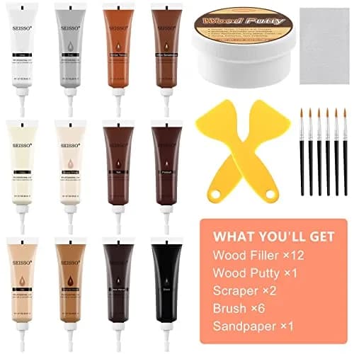 SEISSO Wood Furniture Repair Kit 17-Piece Set | Fix Scratches, Dents, and Cracks on Wood thumbnail 2