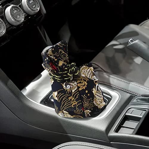 Frienda Koi Fish JDM Ancient Japanese Antiquity Element Car Shift Knob Cover with Rope, 20cm (7.87 inch) | Universal Fit for Trucks thumbnail 2
