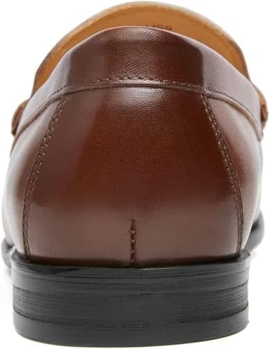 Journey West Mens Dress Shoes Slip on Penny Loafers Tan 12 | Classic Leather Formal Footwear thumbnail 2