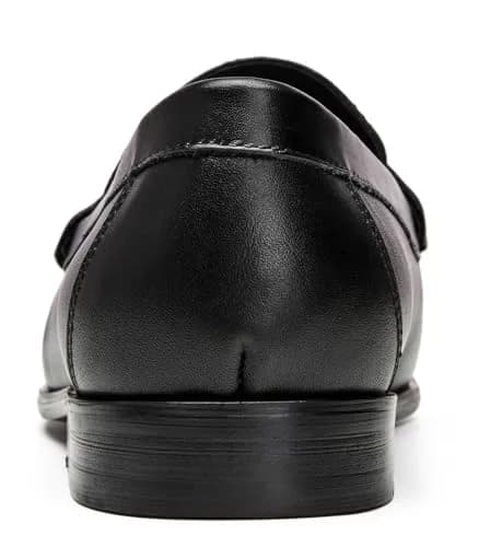 Journey West Mens Dress Shoes Slip on Penny Loafers Black 10 | Classic Leather Formal Footwear thumbnail 7