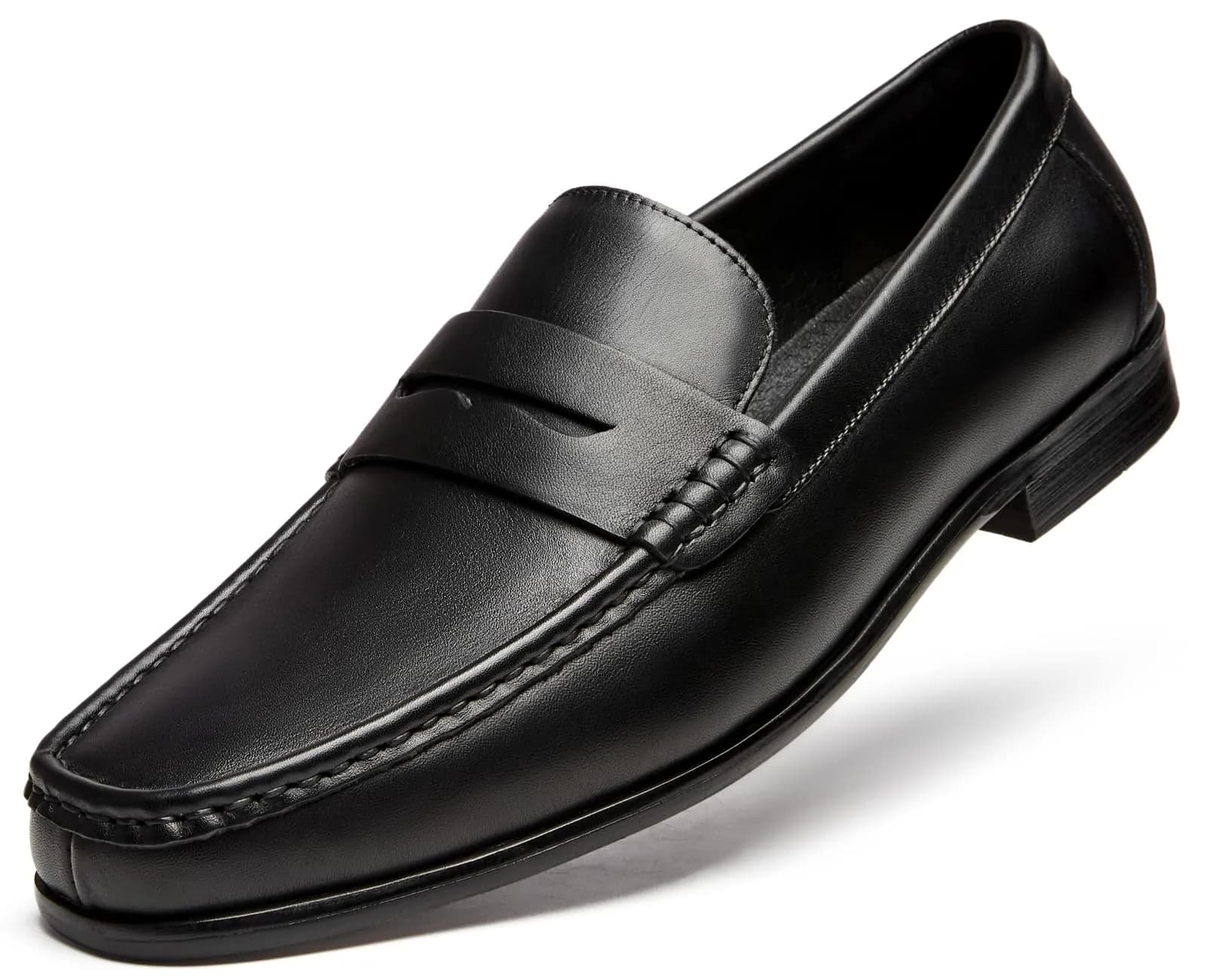 Journey West Mens Dress Shoes Slip on Penny Loafers Black US 9 | Classic Leather Formal Footwear