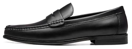 Journey West Mens Dress Shoes Slip on Penny Loafers Black US 9 | Classic Leather Formal Footwear thumbnail 2