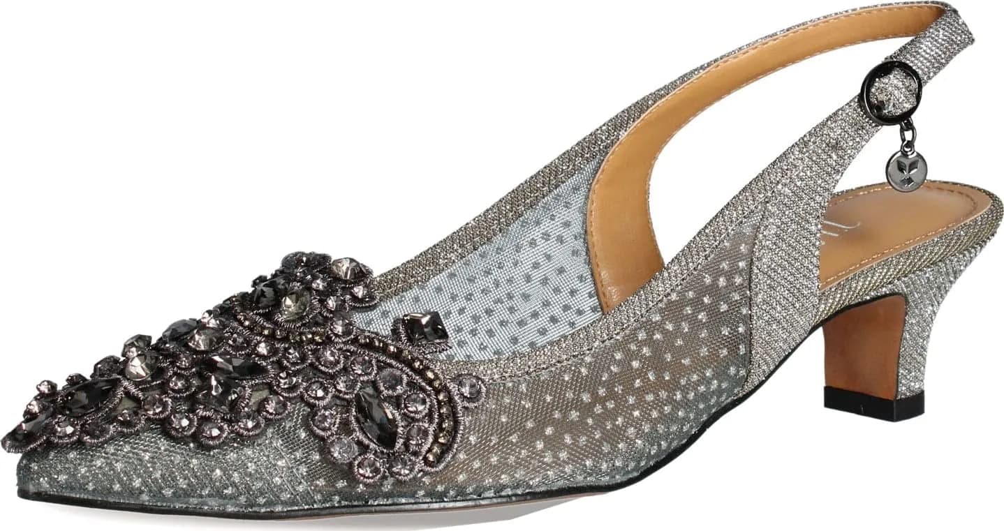J.Reneé Strovanni Pewter 10.5 M (B) | Elegant Slingback Flats with Cushioned Comfort - main product image
