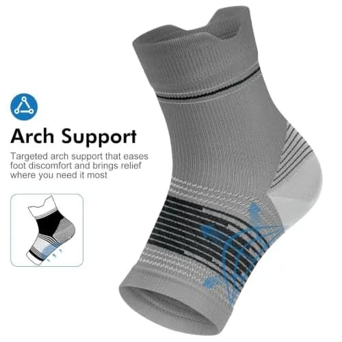 PAPLUS Compression Socks with Arch Support for Plantar Fasciitis, 6 Pairs (Large) thumbnail 5