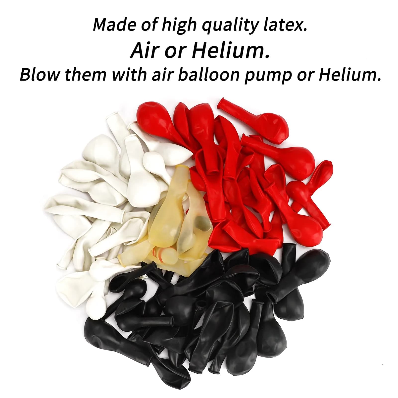 RUBFAC Red Black White Balloon Arch Kit 129pcs | Assorted Colors Party Decorations - view 3