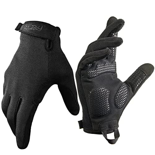 FREETOO Full-Finger Workout Gloves for Men, Padded Gym Gloves with Grip, Size Small Black | Breathable & Stretchable thumbnail 1