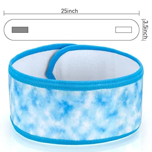 Denfany Soft Terry Cloth Spa Headband | Adjustable & Absorbent for Face Washing, Yoga, Makeup Removal thumbnail 4