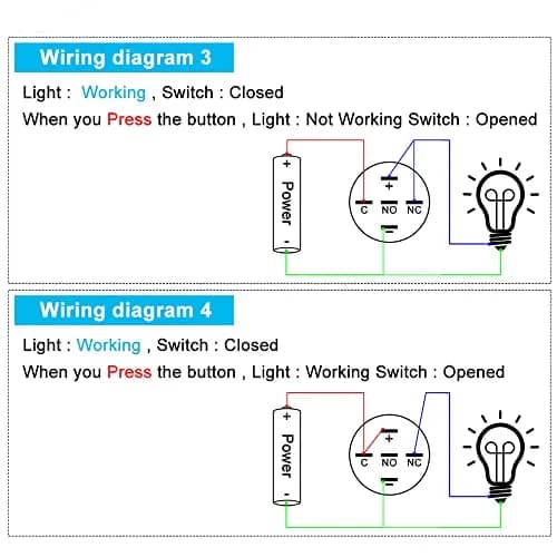 JIQI 19mm Waterproof Metal Push Button Switch 12V-24V | IP66 LED On Off (Red) thumbnail 7