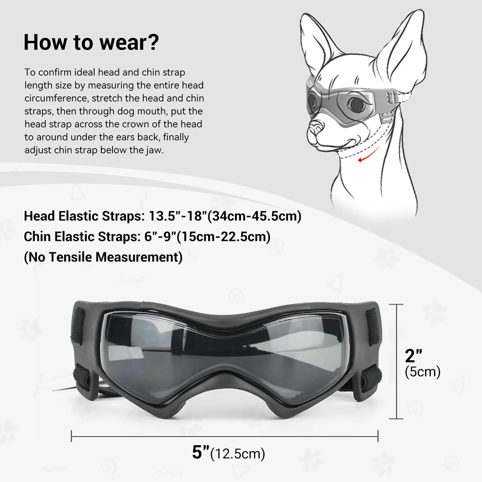 Enjoying Black Pet Apparel Dog Goggles UV Protection for Medium Breeds | Windproof & Adjustable - view 5