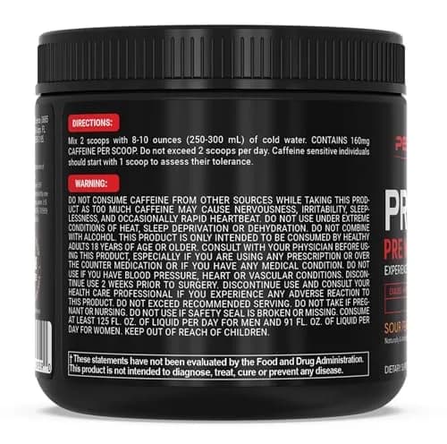 PEScience Prolific Pre-Workout Powder, Sour Peach Candy | Explosive Energy & Focus, 40 Scoops thumbnail 9