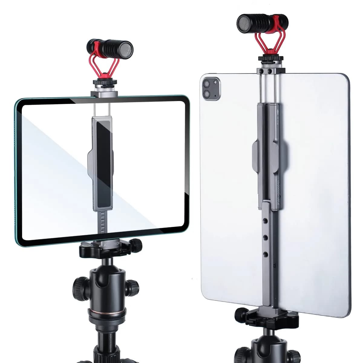 ARNARKOK Full Metal Tablet Tripod Mount 7.9-12.9 Inch | Slim Aluminum Design for Steady Filming — Black