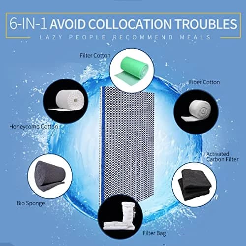 sunjojo 8-Layer Aquarium Filter Media Pad 40x30cm (15.7"x11.8") | Crystal Clear Water Filtration thumbnail 3