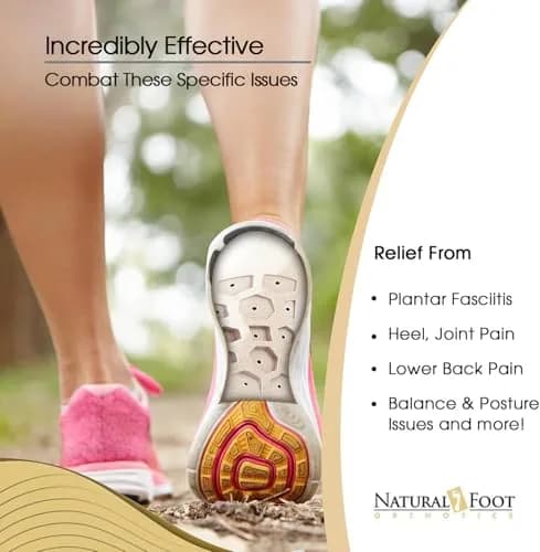 NATURAL FOOT ORTHOTICS Original Insoles High Arch Support | Podiatrist-Designed for Foot & Body Relief thumbnail 4