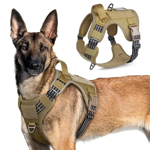 rabbitgoo Tactical Dog Harness for X-Large | No Pull Military Service Vest with MOLLE System thumbnail 1
