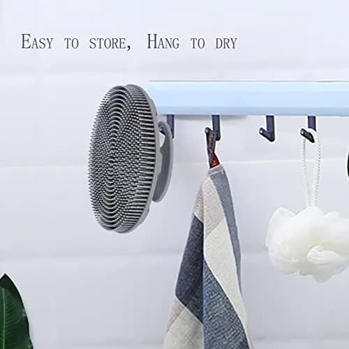 INNERNEED Food-Grade Silicone Body Scrubber Shower Brush Gray | Gentle Exfoliation for All Skin Types thumbnail 6