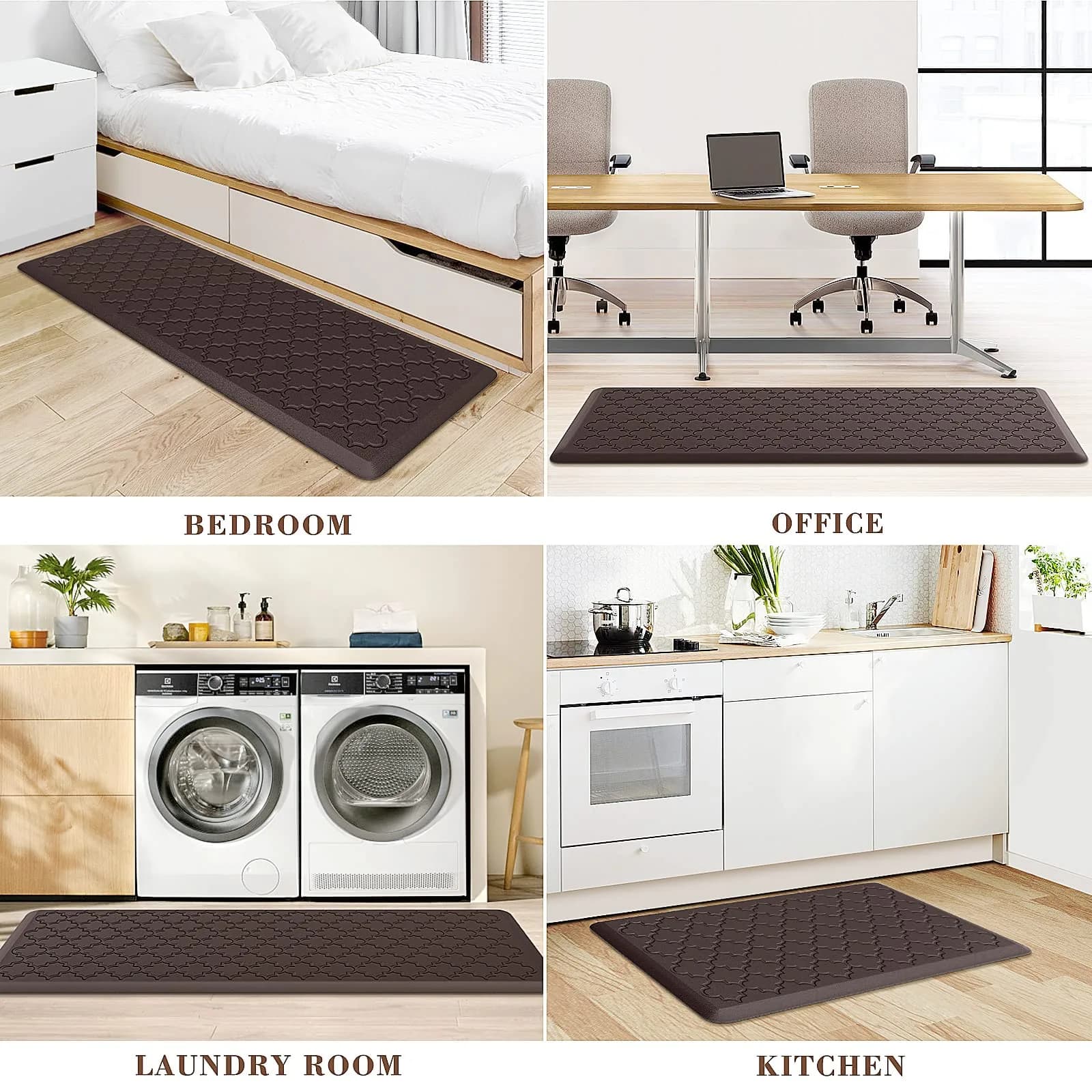 SoftDuo Anti-Fatigue Floor Mat Set 45.7cm x 120cm (18"x47") | Cushioned Comfort for Kitchen & Standing Desks - view 7