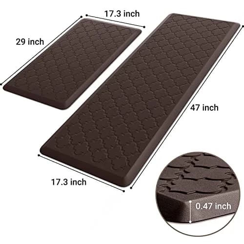 SoftDuo Anti-Fatigue Floor Mat Set 45.7cm x 120cm (18"x47") | Cushioned Comfort for Kitchen & Standing Desks thumbnail 2
