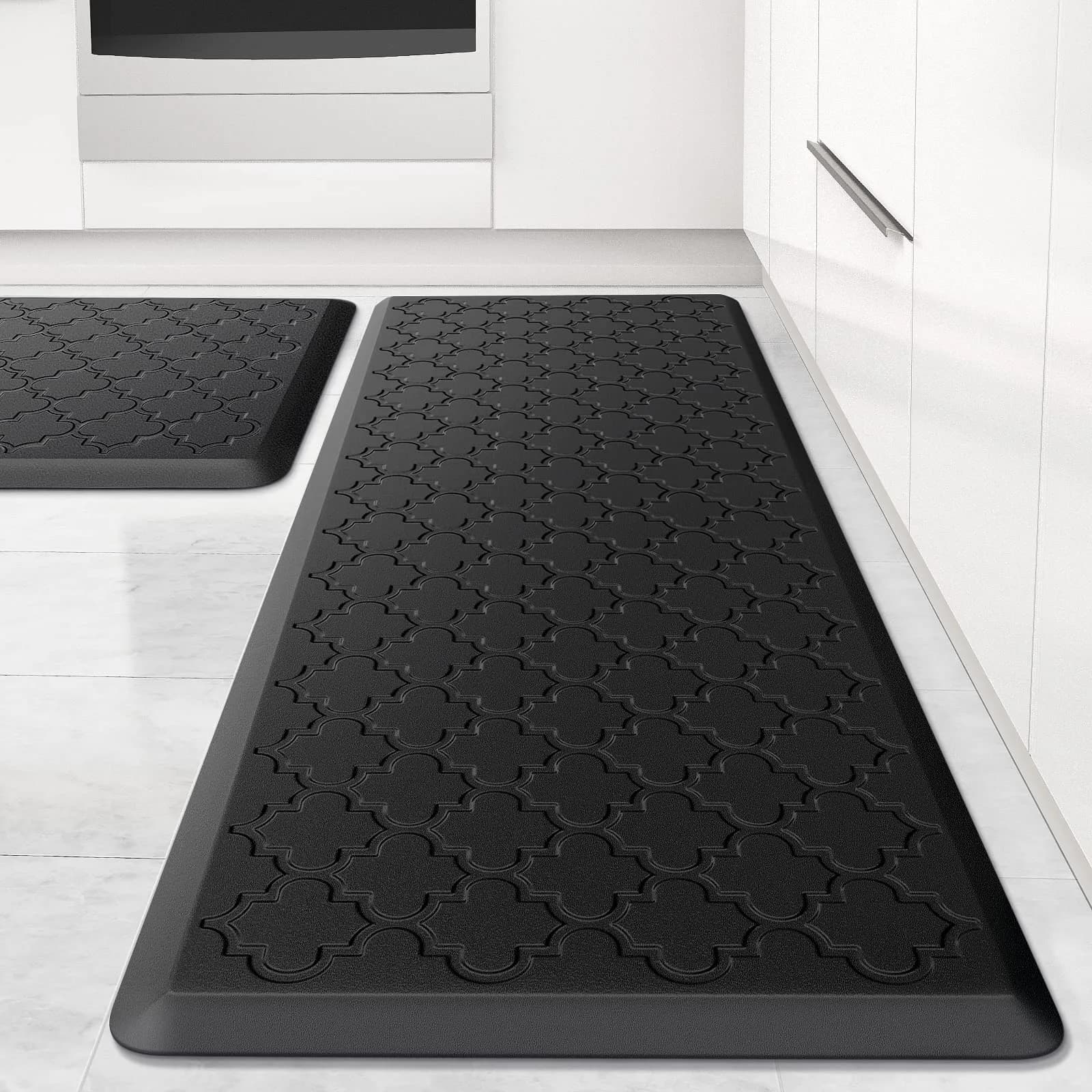 SoftDuo Anti-Fatigue Kitchen Mat Set 44"x17.3" (112cm x 44cm) | 2 PCS Cushioned Comfort for Standing - main product image