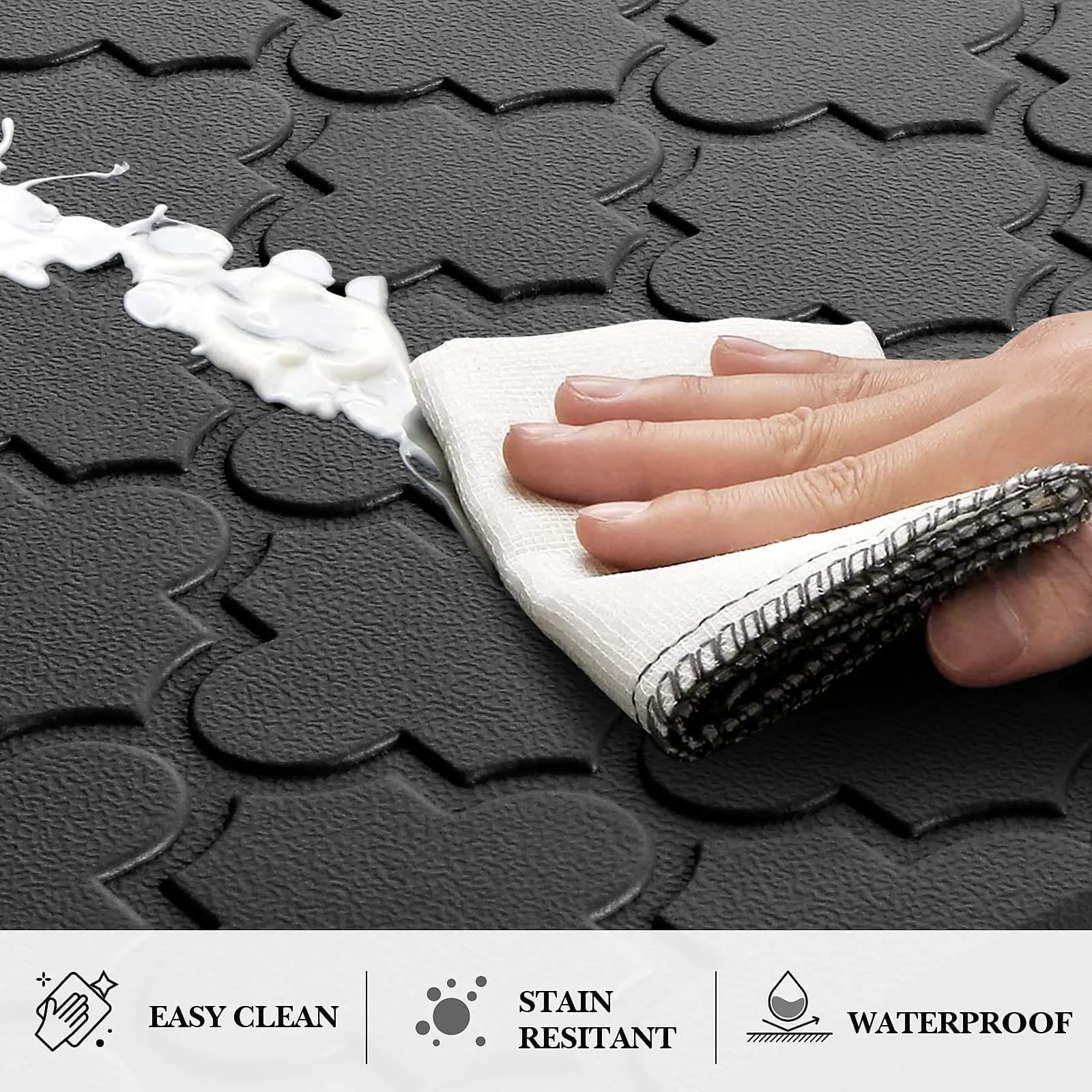 SoftDuo Anti-Fatigue Kitchen Mat Set 44"x17.3" (112cm x 44cm) | 2 PCS Cushioned Comfort for Standing - view 4