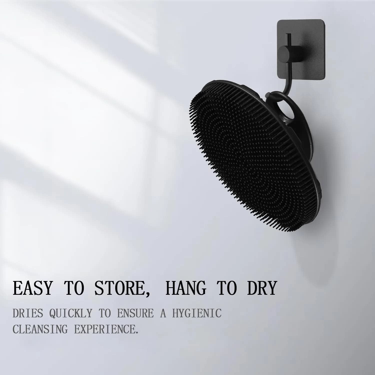 INNERNEED Food-Grade Soft Silicone Body Scrubber Shower Brush Black | Gentle Exfoliation for All Skin Types - view 5