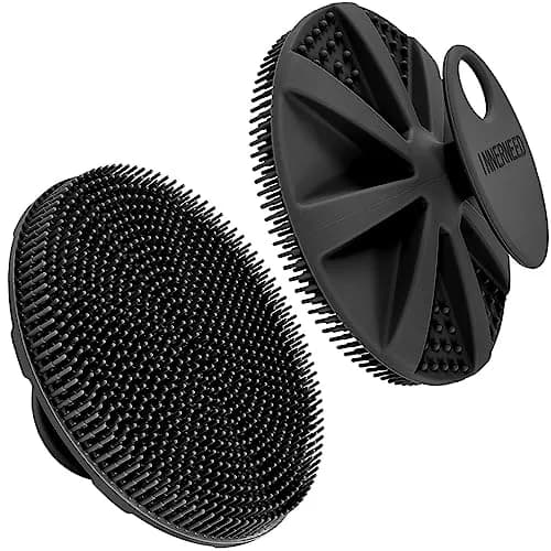 INNERNEED Food-Grade Soft Silicone Body Scrubber Shower Brush Black | Gentle Exfoliation for All Skin Types thumbnail 1
