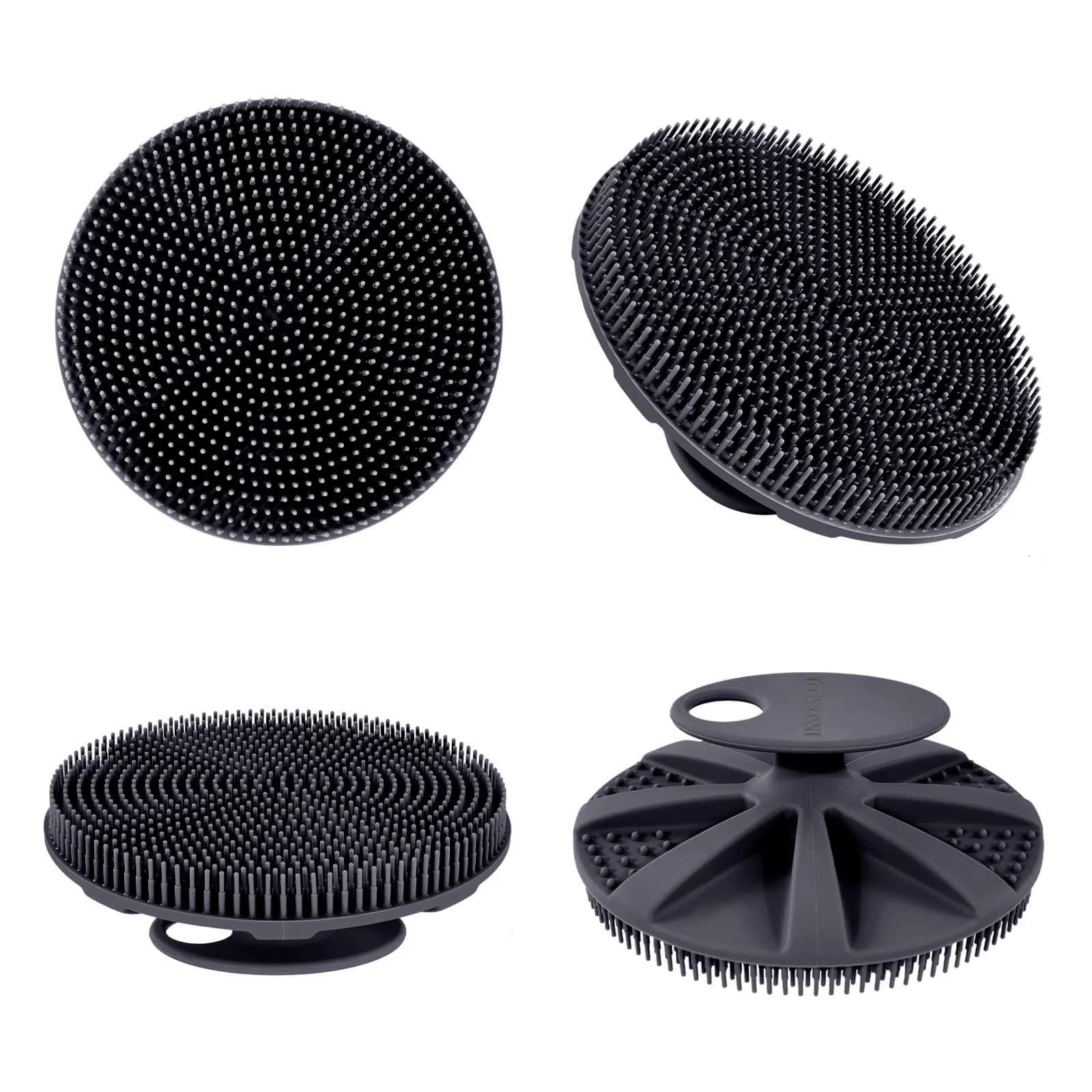 INNERNEED Food-Grade Soft Silicone Body Scrubber Shower Brush Black | Gentle Exfoliation for All Skin Types - view 8